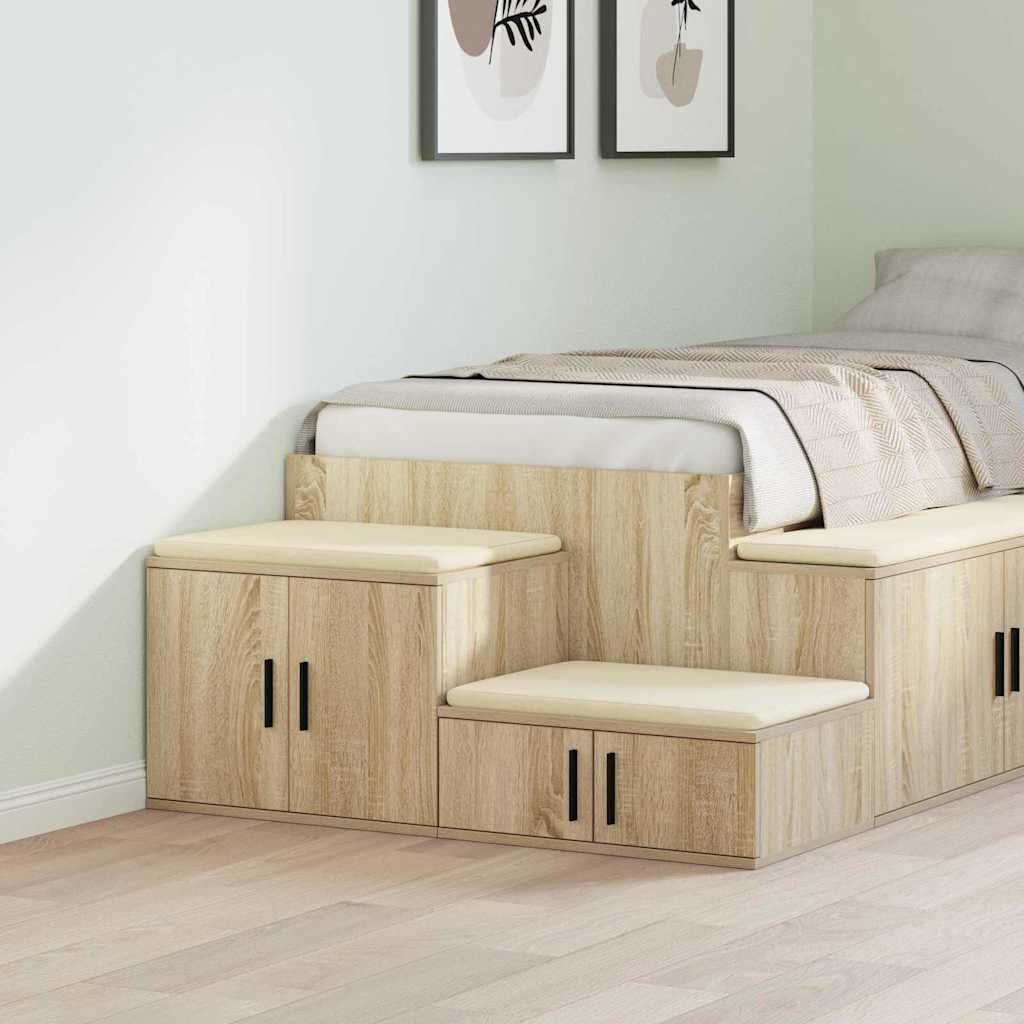 Aufbewahrungsschrank 2 pcs Sonoma-Eiche 103 x 41 x 40 cm