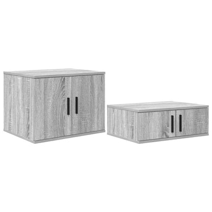 Aufbewahrungsschrank 2 pcs Graues Sonoma 103 x 41 x 40 cm