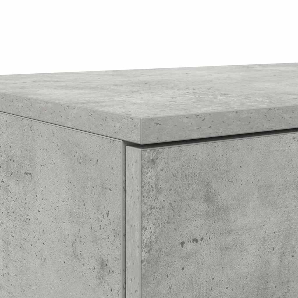 Bettschubladen Beton Grau 140 x 36,5 x 16,5 cm Holzwerkstoff