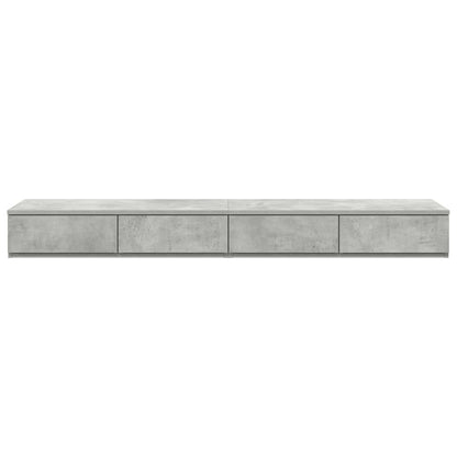 Bettschubladen Beton Grau 140 x 36,5 x 16,5 cm Holzwerkstoff