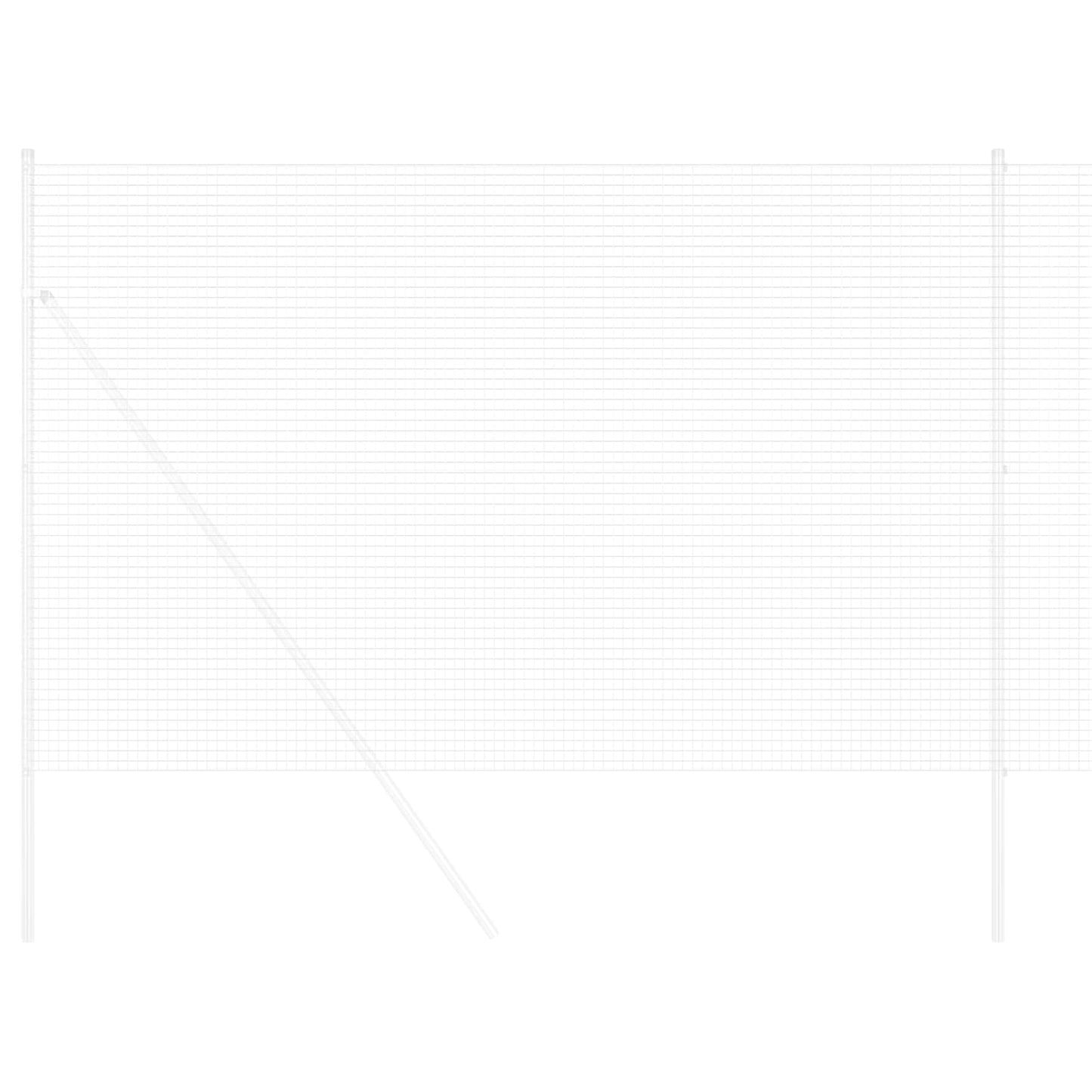 Geschweißter Drahtzaun Silber 1,6 x 10 m