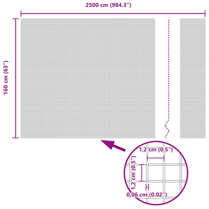 Geschweißter Drahtzaun Silber 1.6 x 25 m