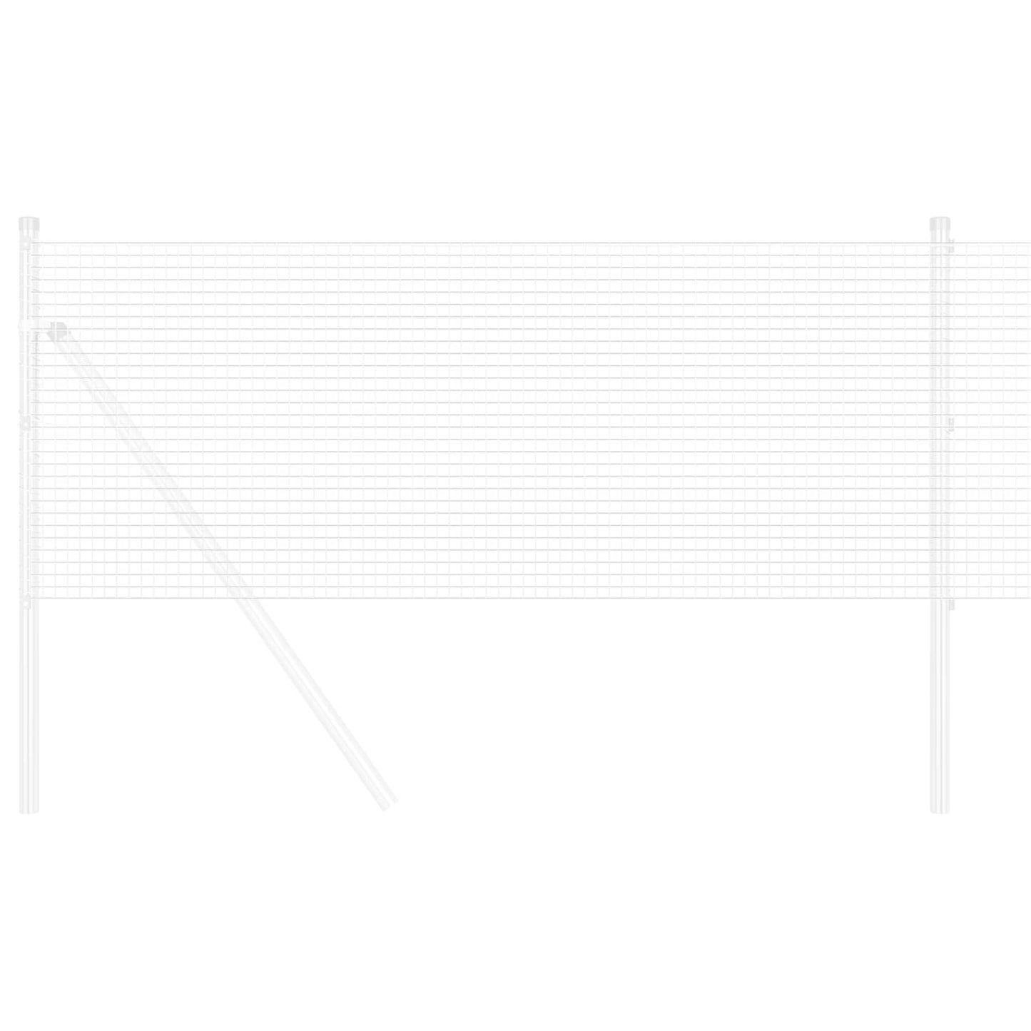 Geschweißter Drahtzaun Silber 1,2 x 50 m