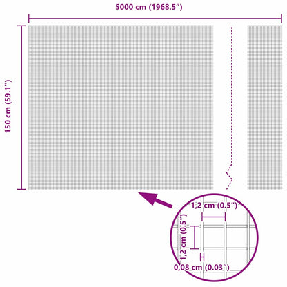 Geschweißter Drahtzaun Grün 1,5 x 50 m