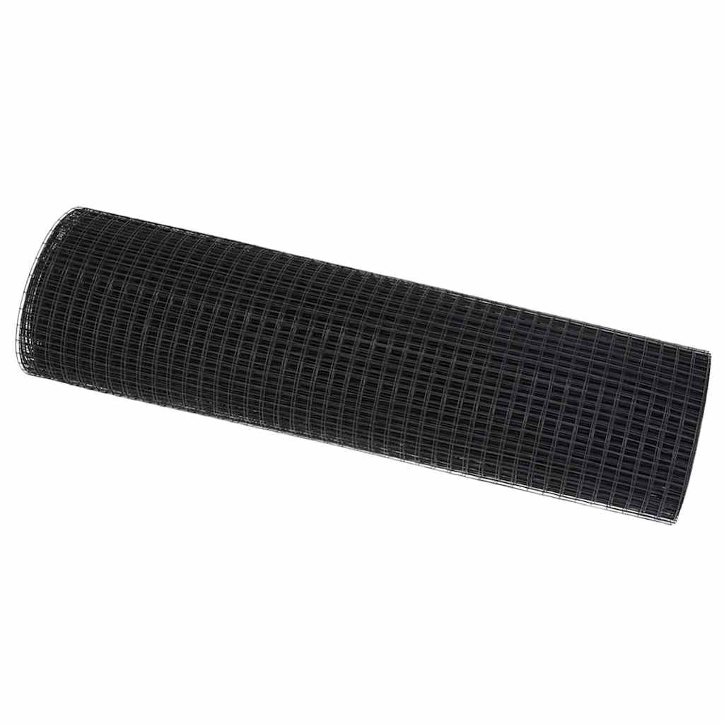 Geschweißter Drahtzaun Grau 0.4 x 50 m Stahl