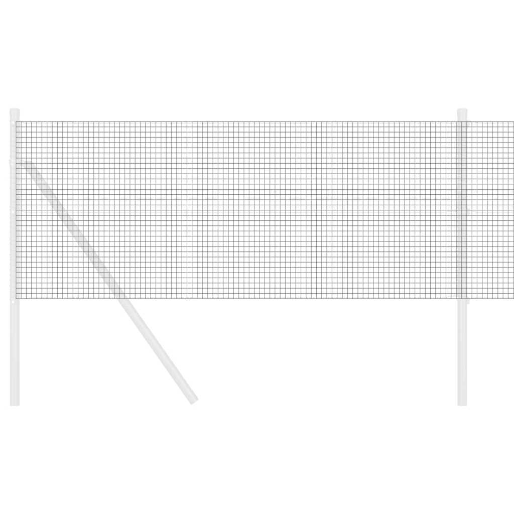 Geschweißter Drahtzaun Grau 0.4 x 50 m Stahl