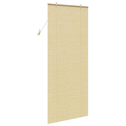 Rollo mit Vorhängen Natur 90 x 220 cm Bambus
