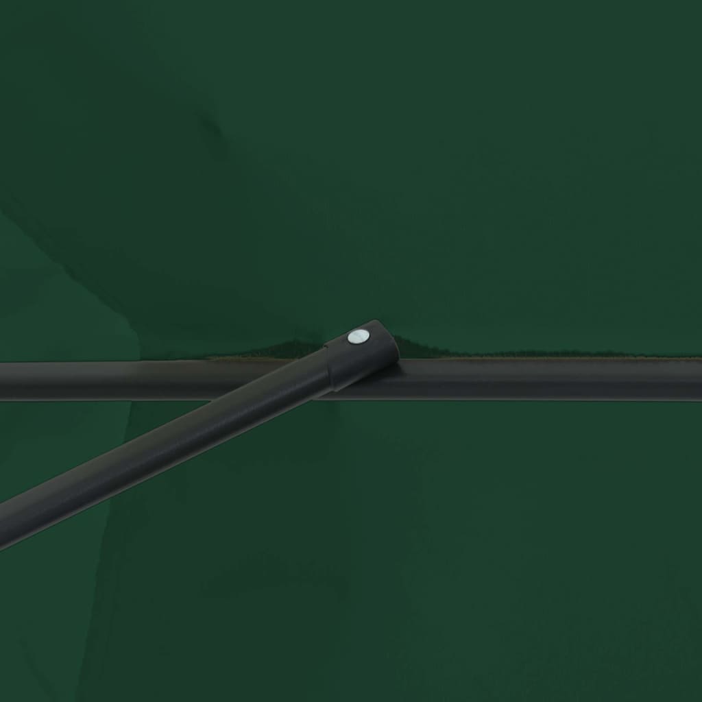 Garten-Sonnenschirm Grün 394 x 394 x 248 cm Polyester und Stahl