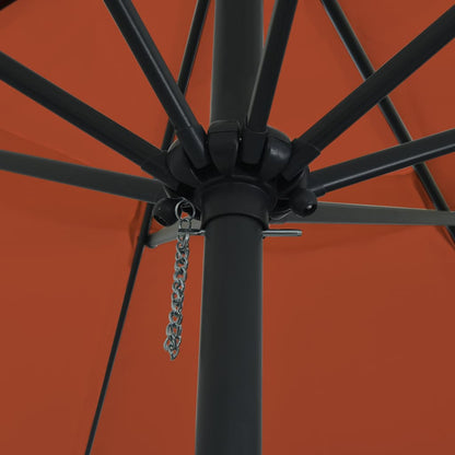 Garten-Sonnenschirm Terrakotta 394 x 394 x 248 cm