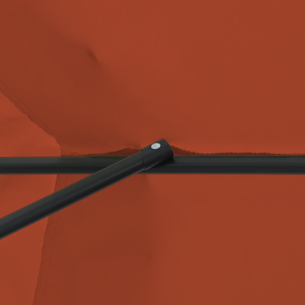 Garten-Sonnenschirm Terrakotta 394 x 394 x 248 cm