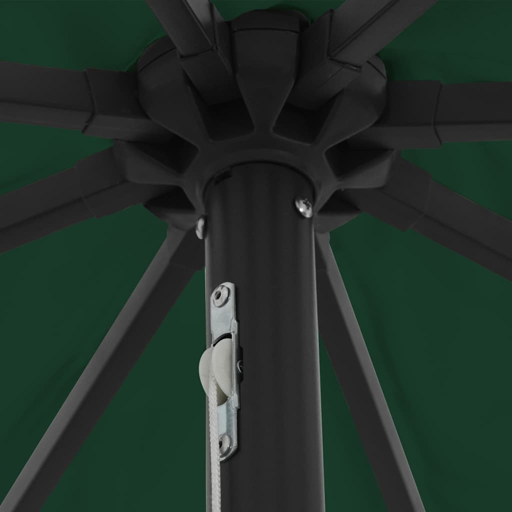 Garten-Sonnenschirm Grün 395 x 395 x 245 cm Polyester