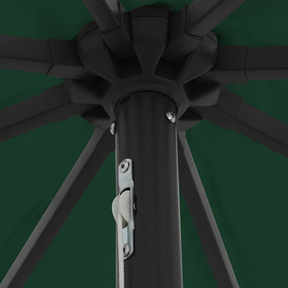 Garten-Sonnenschirm Grün 395 x 395 x 245 cm Polyester