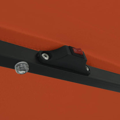 Garten-Sonnenschirm Terrakotta 395 x 395 x 245 cm Polyester