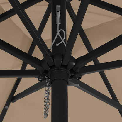 Garten-Sonnenschirm Taupe 295 x 295 x 245 cm
