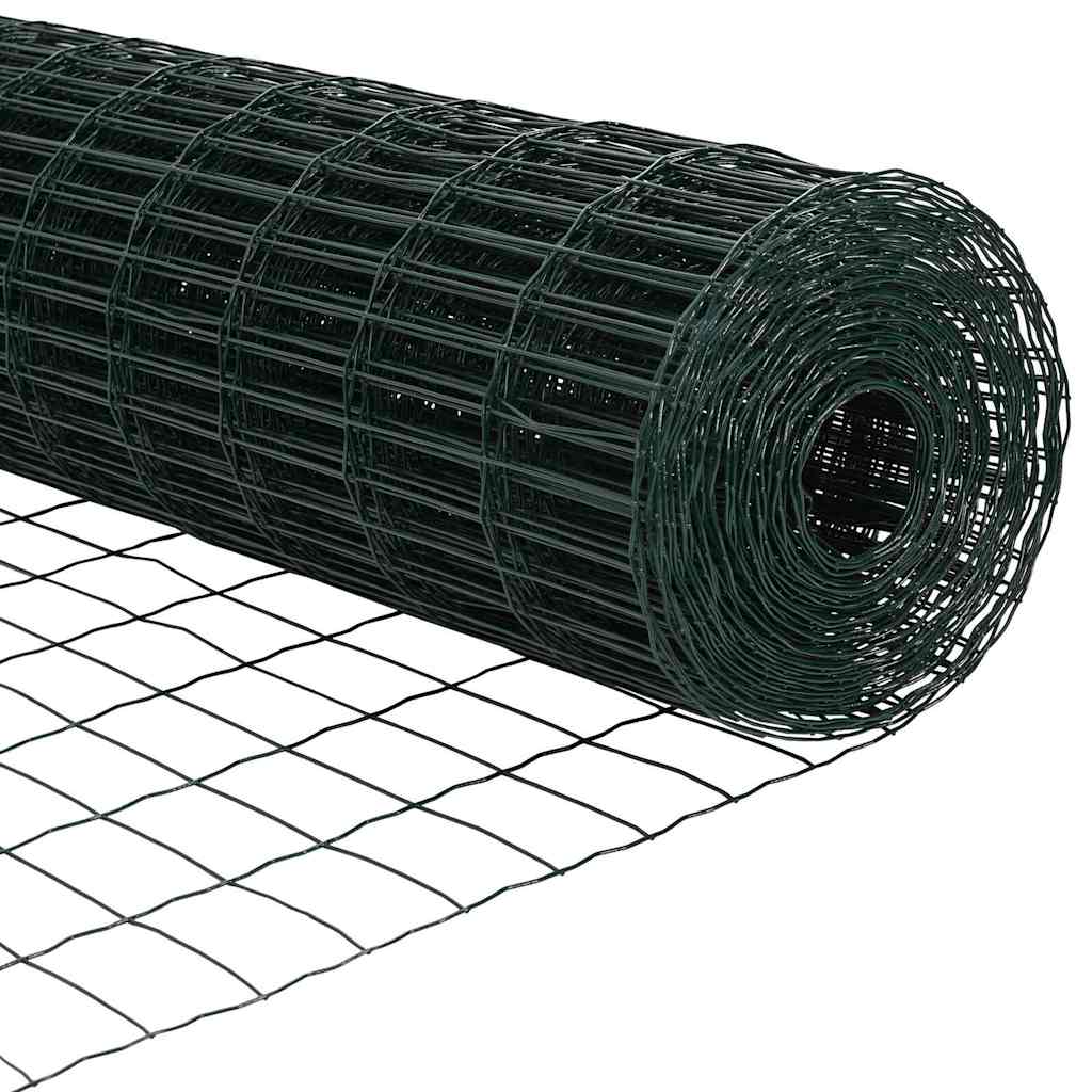 Eurozaun Grün 0,8 x 10 m PVC-beschichtetes Eisen