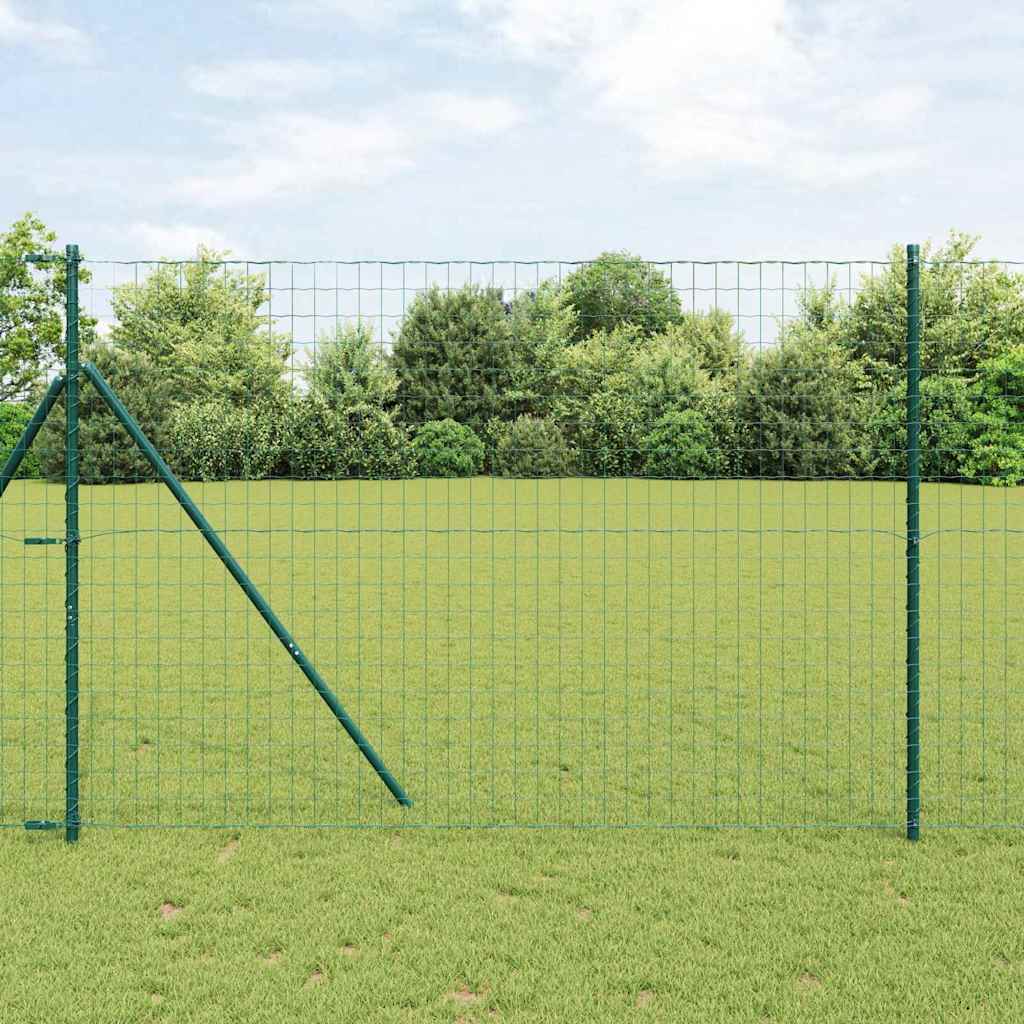 Eurozaun Grün 1,6 x 10 m PVC-beschichtetes Eisen