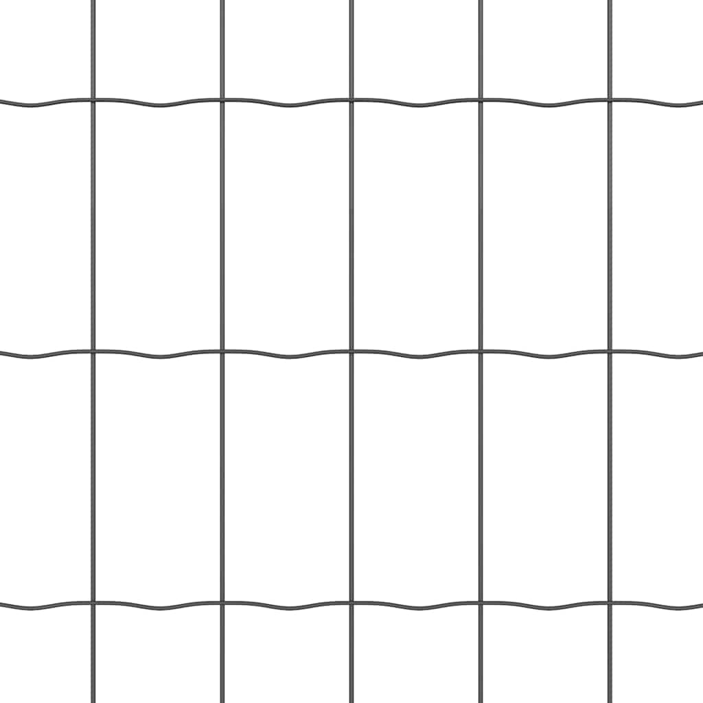 Eurozaun Grau 0,8 x 10 m PVC-beschichtetes Eisen