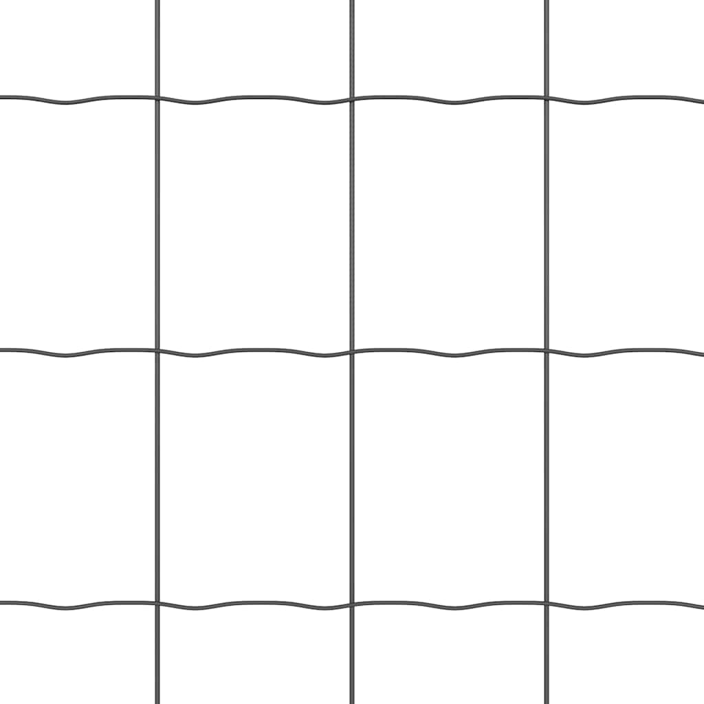 Eurozaun Grau 1,2 x 10 m PVC-beschichtetes Eisen