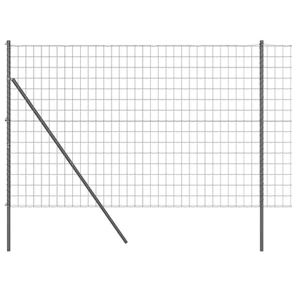Eurozaun Grau 1,5 x 10 m PVC-beschichtetes Eisen