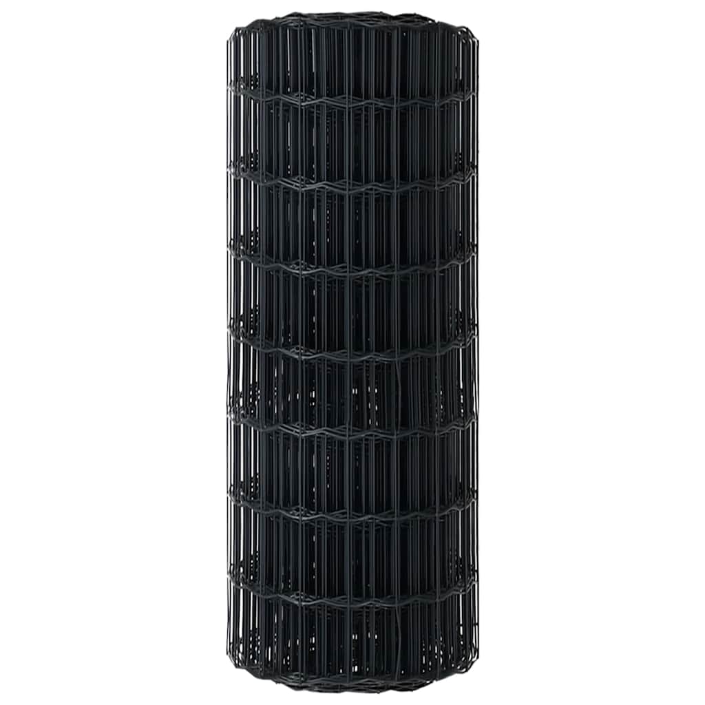 Eurozaun Grau 0,6 x 25 m PVC-beschichtetes Eisen