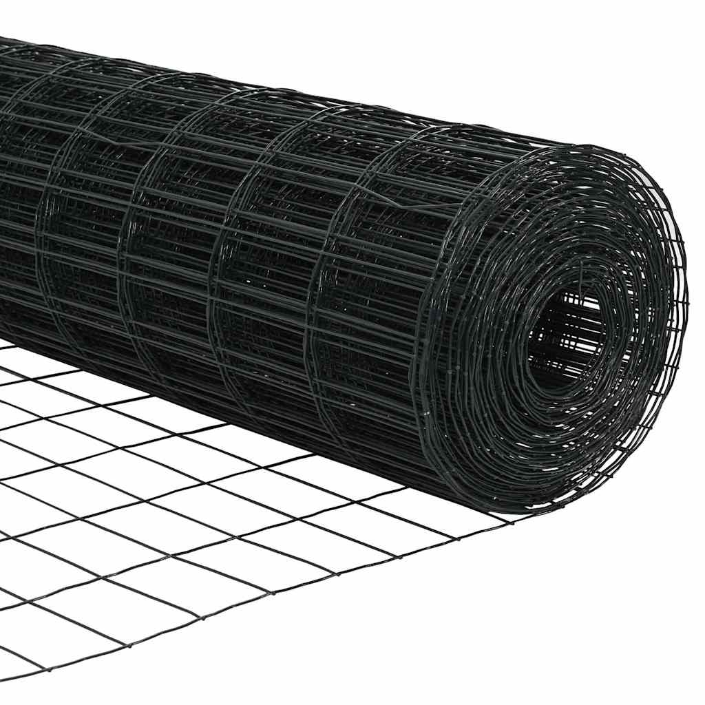 Eurozaun Grau 1,2 x 25 m PVC-beschichtetes Eisen