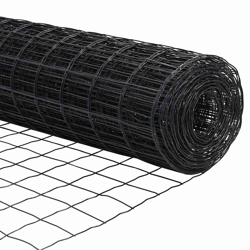 Eurozaun Grau 0,6 x 10 m PVC-beschichtetes Eisen