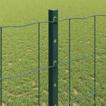 Zaun mit Pfosten Grün 1,2 x 10 m Stahl und PVC