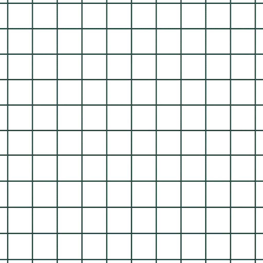 Zaun mit Pfosten Grün 1.6 x 25 m Stahl und PVC