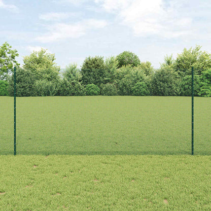 Zaun mit Pfosten Grün 1,2 x 50 m Stahl und PVC