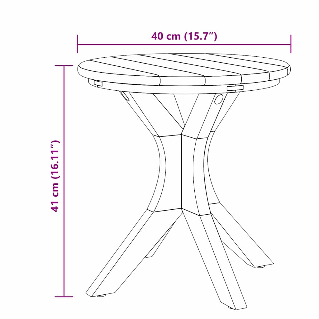 Beistelltisch Braun 40 x 40 x 41 cm Massivholz Teak