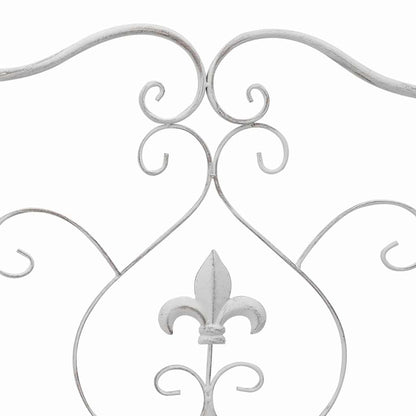 Gartenbank Antik Weiß 104 x 54 x 93 cm Stahl