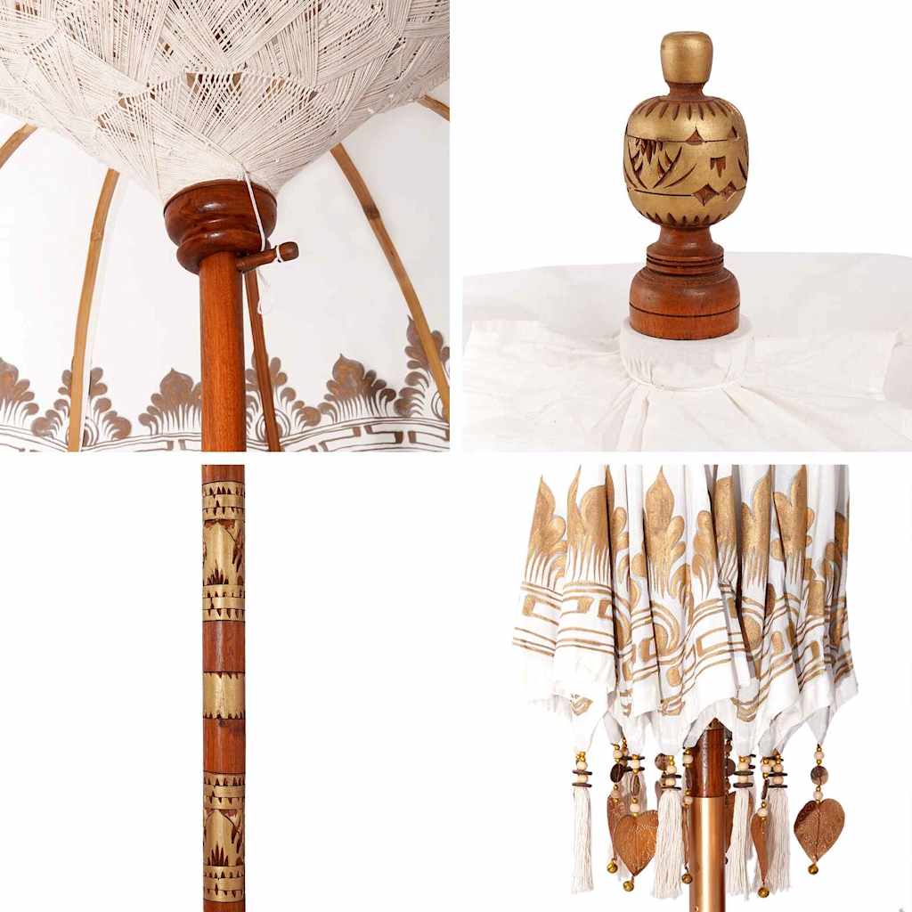 Balinesischer Sonnenschirm Creme 185 x 185 x 260 cm