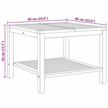 Couchtisch Braun 60 x 60 x 45 cm Teak-Massivholz