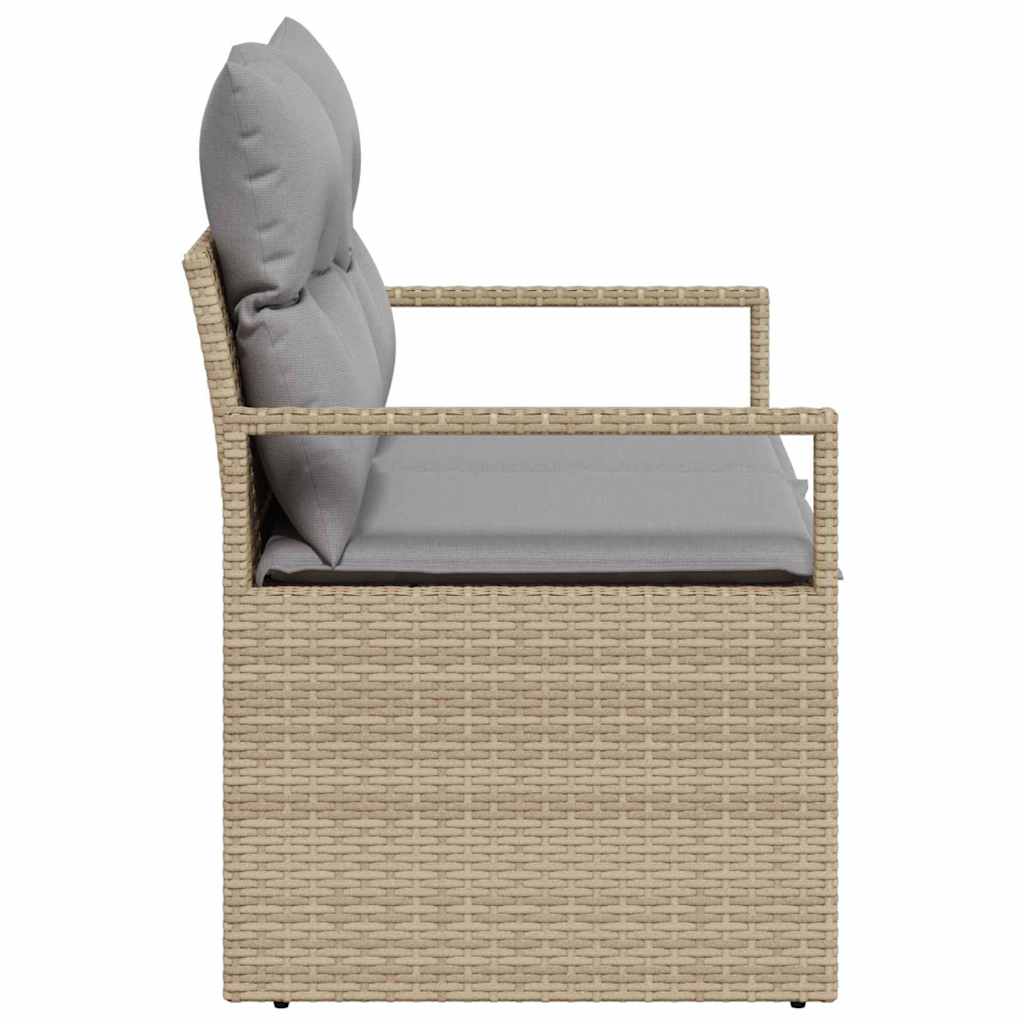 Garten-Sofa mit Kissen 120 x 62 x 69 cm Poly-Rattan