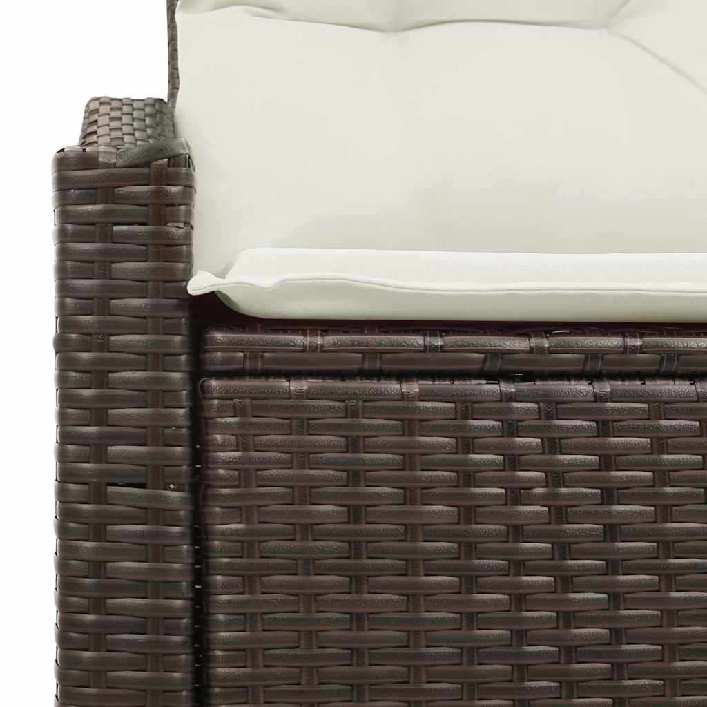 Garten-Sofa mit Kissen 123 x 62 x 69 cm Poly-Rattan