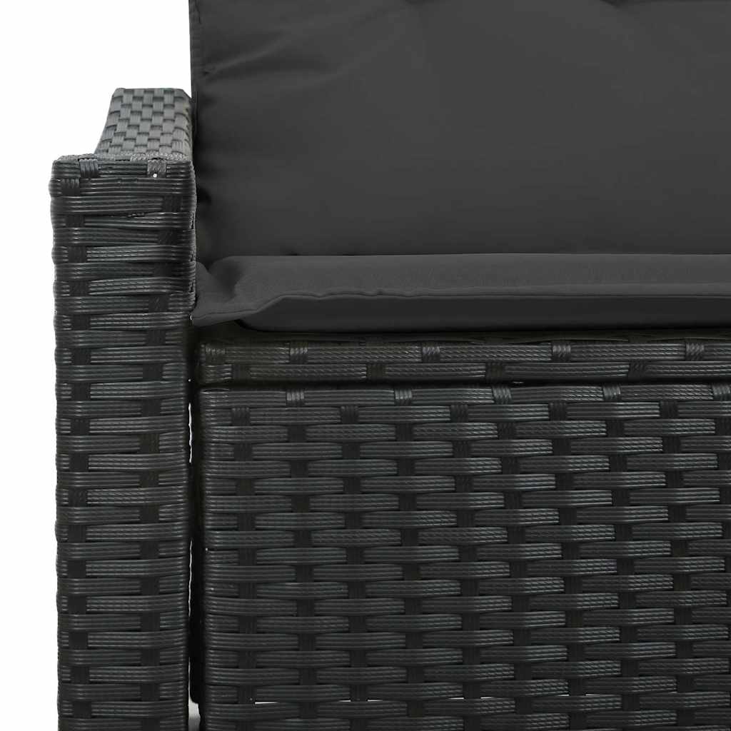 Garten-Sofa mit Kissen 123 x 62 x 69 cm Poly-Rattan