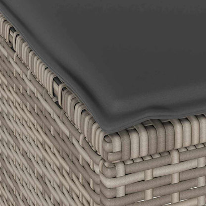 Garten Essgruppe Grau Poly-Rattan