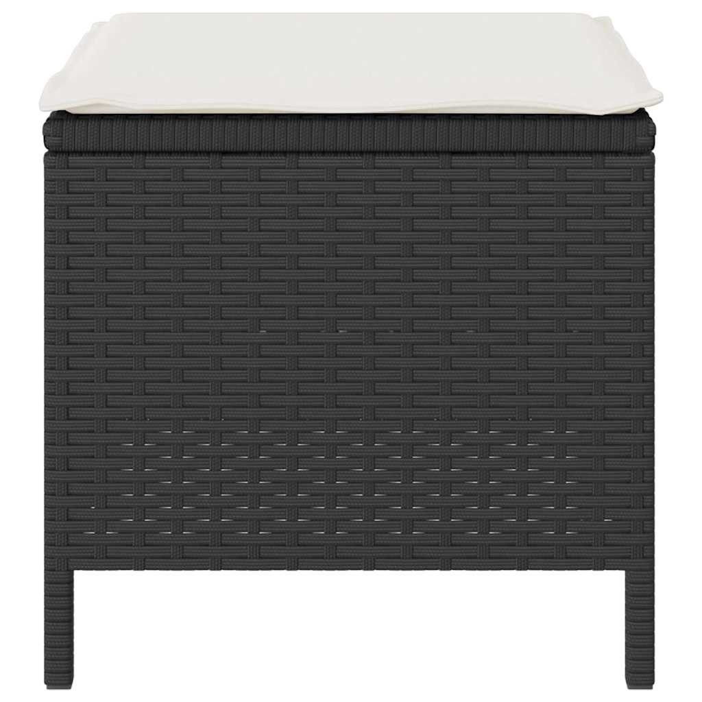 Garten Essgruppe Schwarz Poly-Rattan