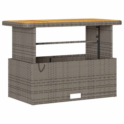 Garten Essgruppe Grau Poly-Rattan