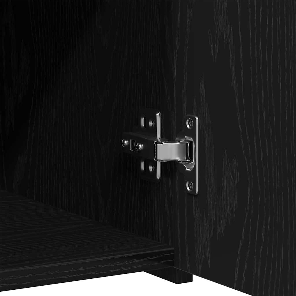 Sideboard mit Schubladen Schwarz Eichen-Optik 50 x 42,5 x 93 cm