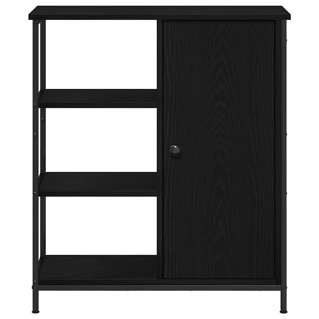 Sideboard Schwarz Eichen-Optik 70 x 30 x 80 cm