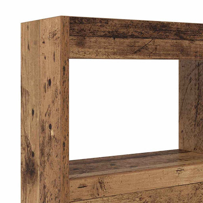 Kopfteil mit Regal Altholz 120 x 17 x 102 cm Holzwerkstoff
