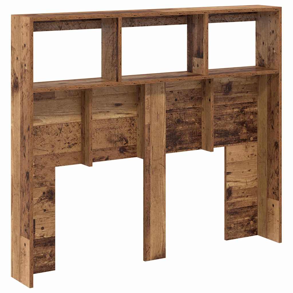 Kopfteil mit Regal Altholz 120 x 17 x 102 cm Holzwerkstoff