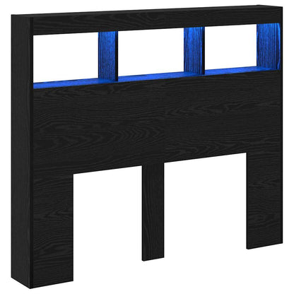 Kopfteil Schwarz Eichen-Optik 120 x 17 x 102 cm Holzwerkstoff