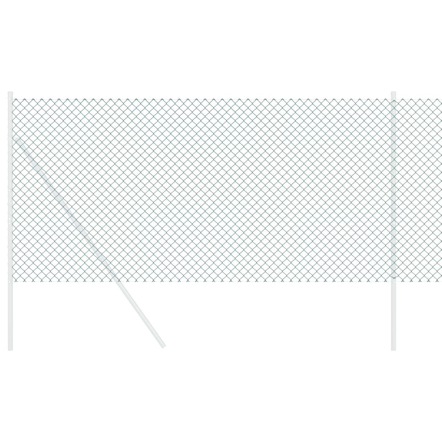 Kettenzaun Grün 25 x 0,6 m Stahl