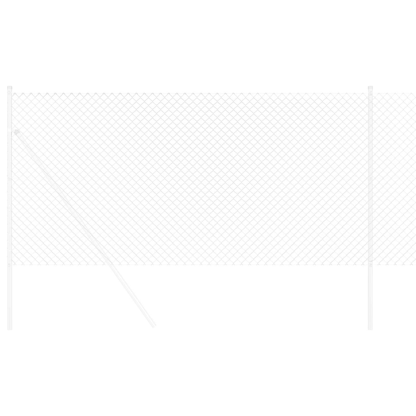 Kettenzaun Silber 10 x 1,2 m Verzinkter Stahl