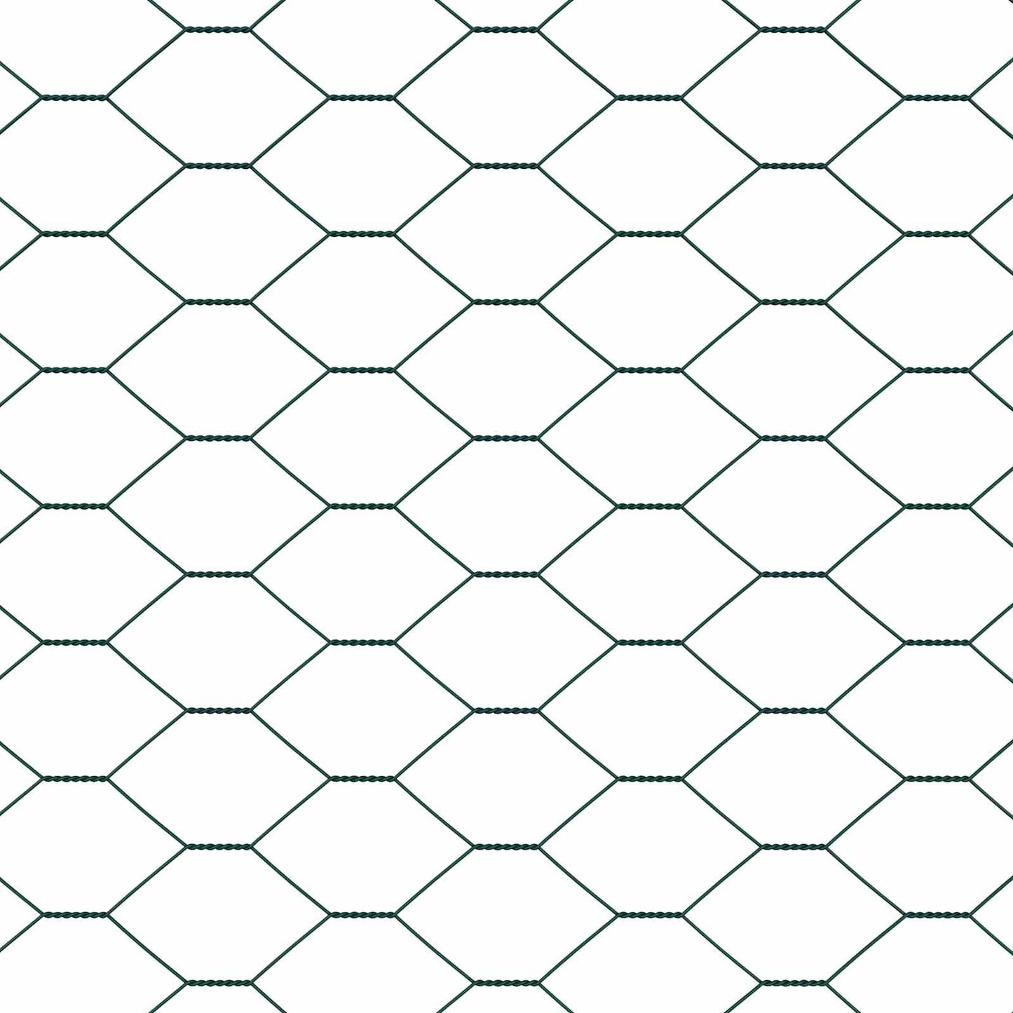 Hexagonzaun Grün 0,8 x 10 m PVC