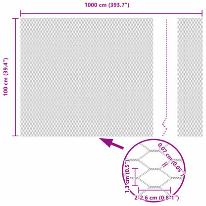 Hexagonzaun Grün 1 x 10 m PVC