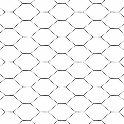 Hexagonzaun Grau 0,5 x 10 m PVC