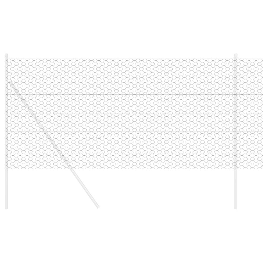 Hexagonzaun Grau 1,2 x 10 m PVC